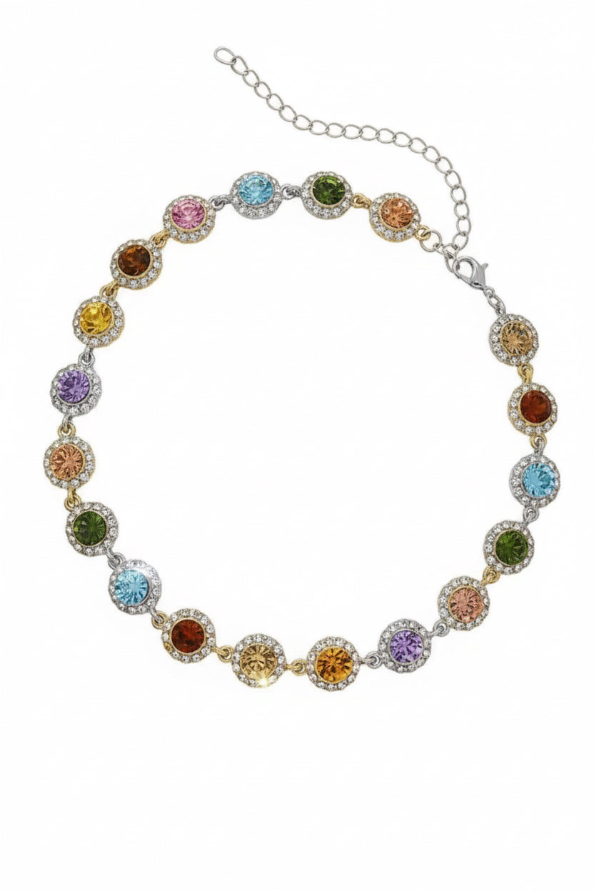 Honey Multi Color Stone Necklace